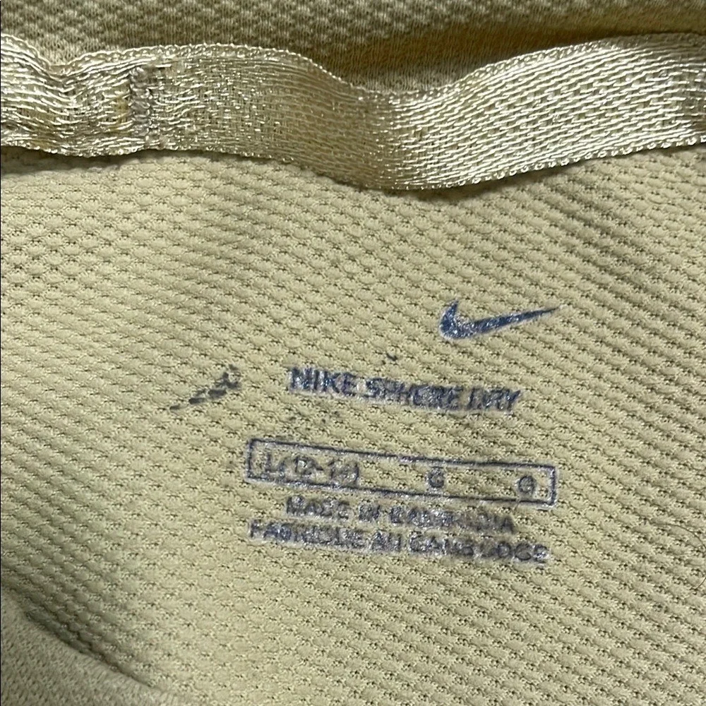 Nike Sphere Dry Long Sleeve Athletic Top Gold‎ White Women Size L